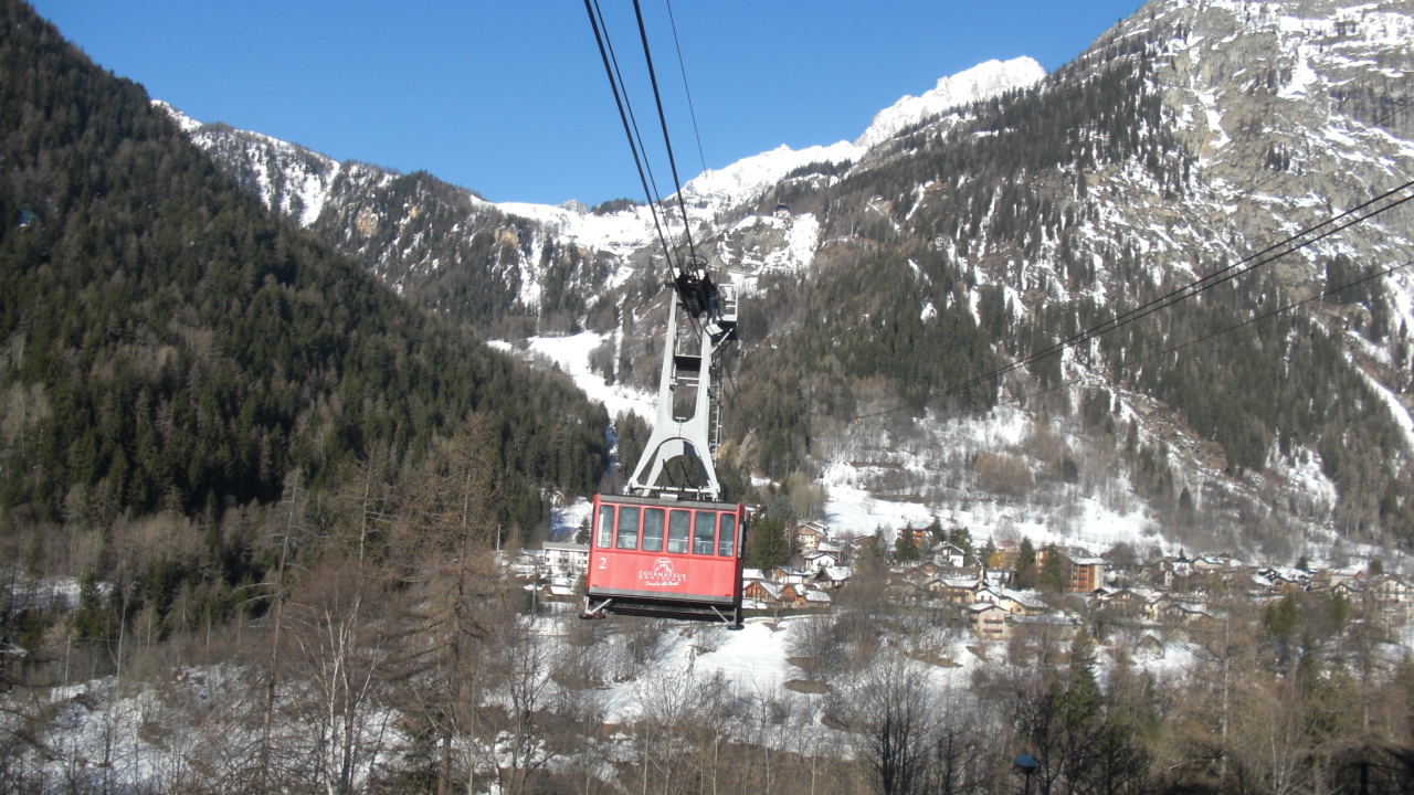 Подъемник на горнолыжном курорте Курмайор, Италия