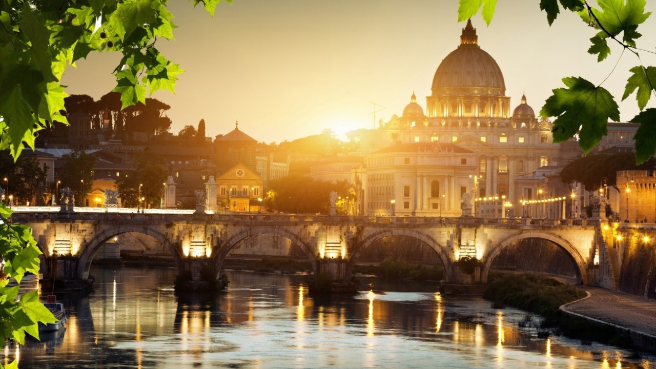 Закат солнца в Риме
