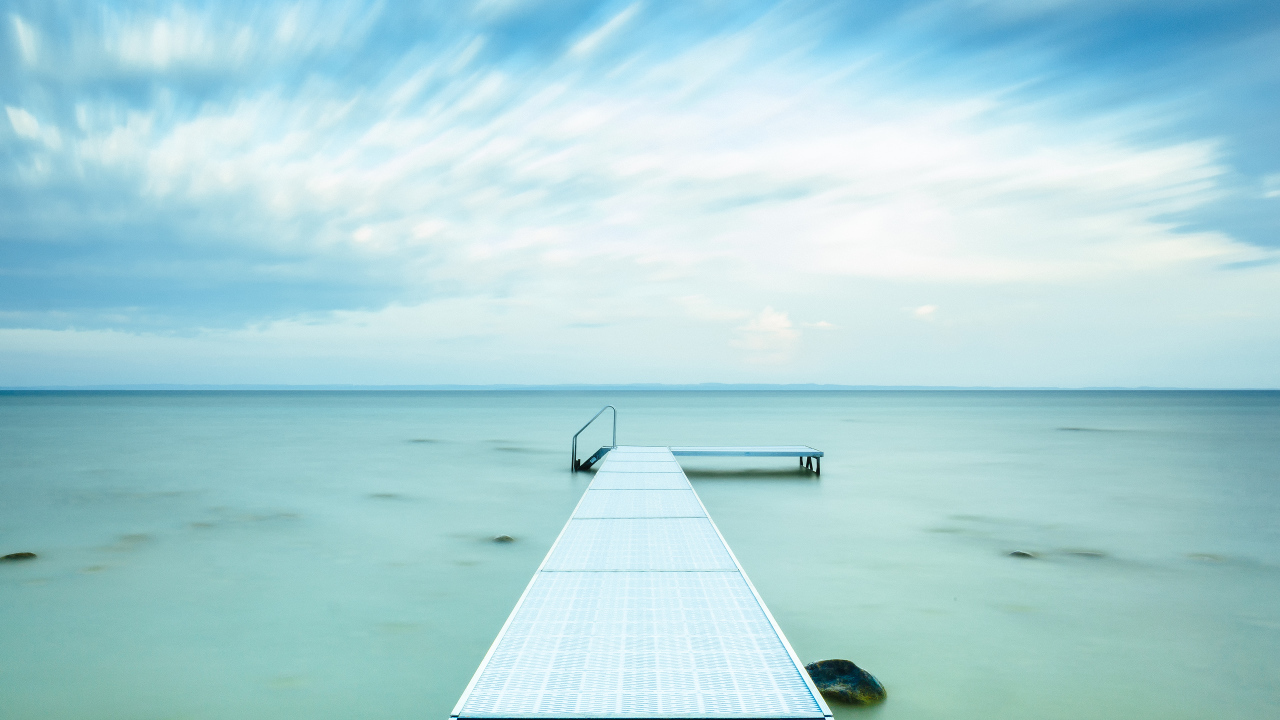 Восход солнца на озере Мичиган, США