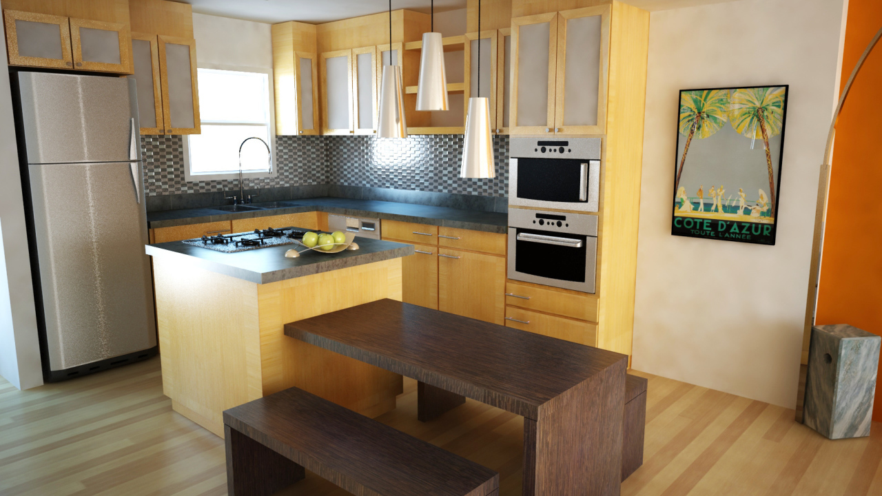 Небольшой стол на кухне