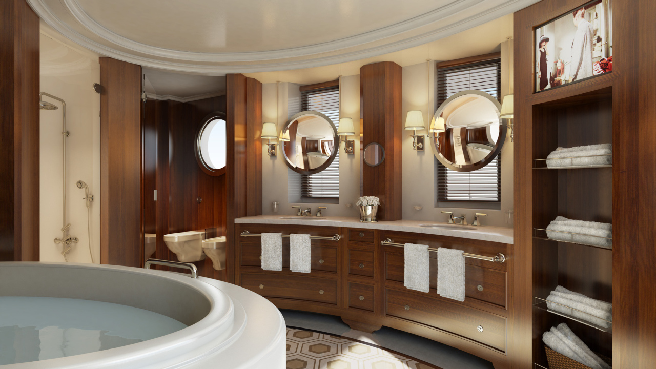 Ванная комната в роскошном отеле