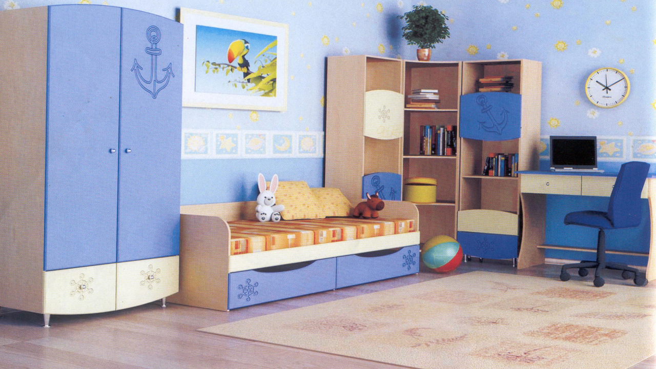 Синяя детская комната