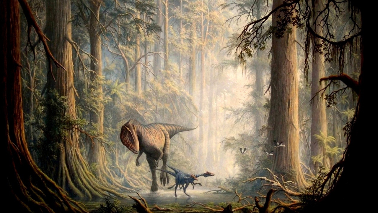 Динозавры в лесу