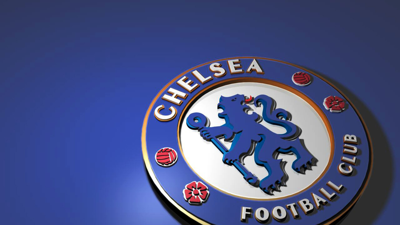 Футбольный клуб Челси логотип на синем фоне