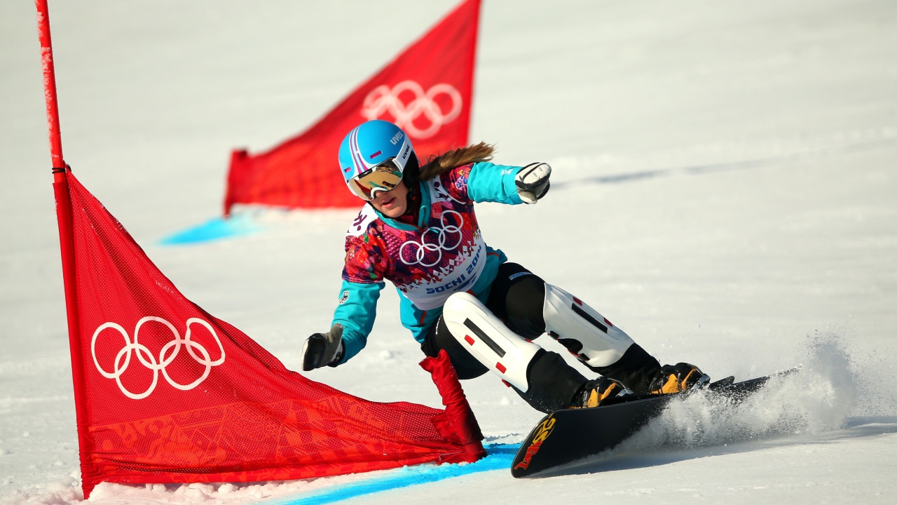 Немецкая сноубордистка Анке Карстенс на олимпиаде в Сочи