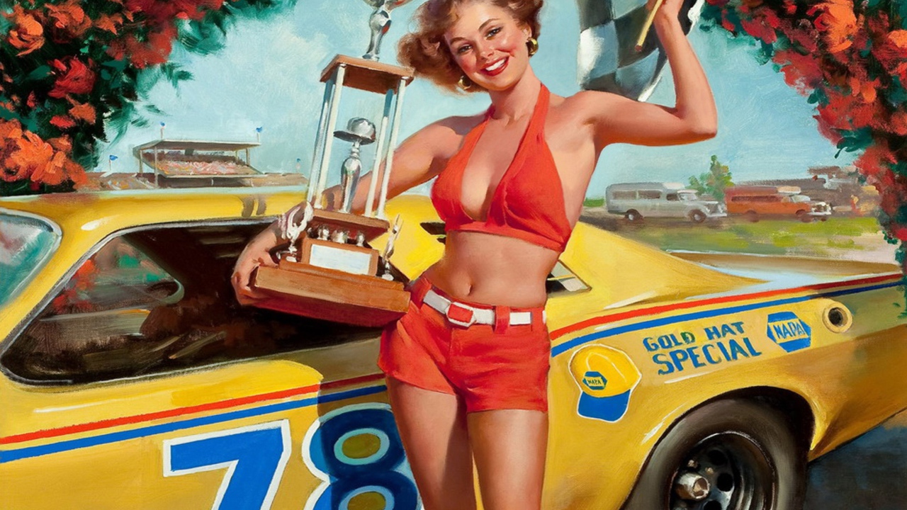 Девушка гонщица