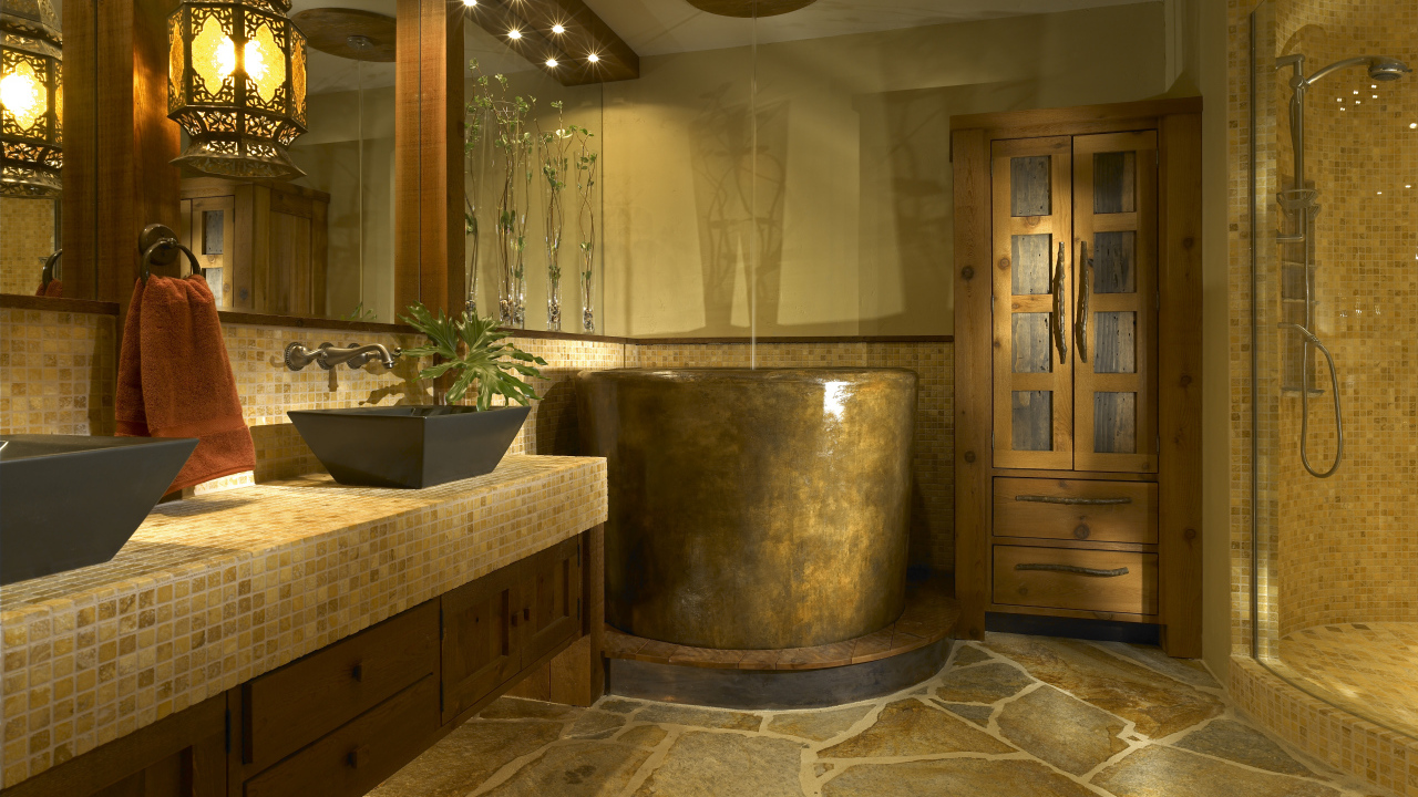 Золотая ванная комната