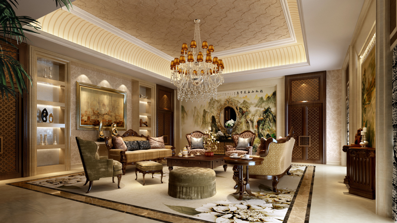 Гостиная в стиле люкс