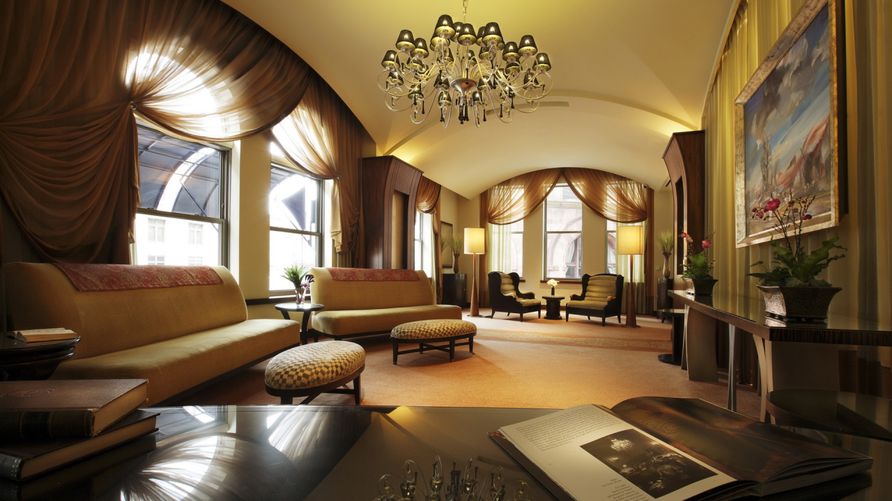 Роскошное оформление гостиной