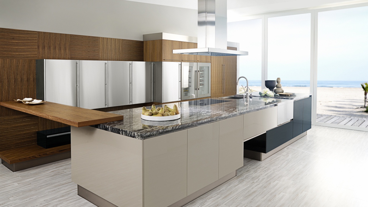 Много пространства в кухне