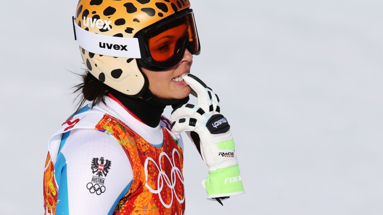 Николь Хосп из Австрии серебряная и бронзовая медаль на олимпиаде в Сочи 2014 год