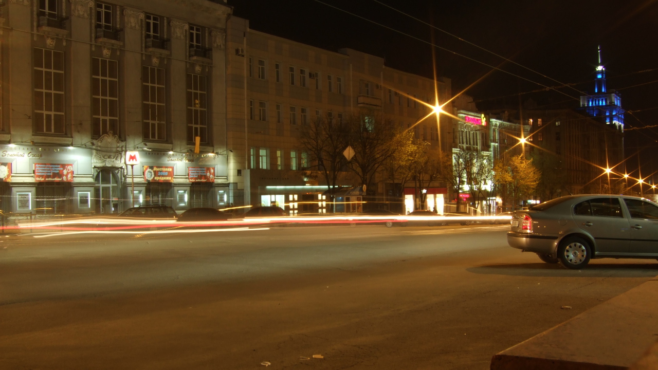 Ночное движение в Харькове
