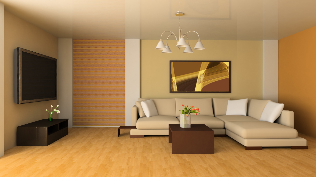 Просторная комната гостиная