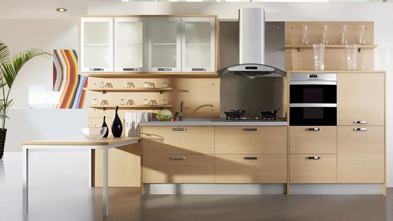 Стильная светлая кухня