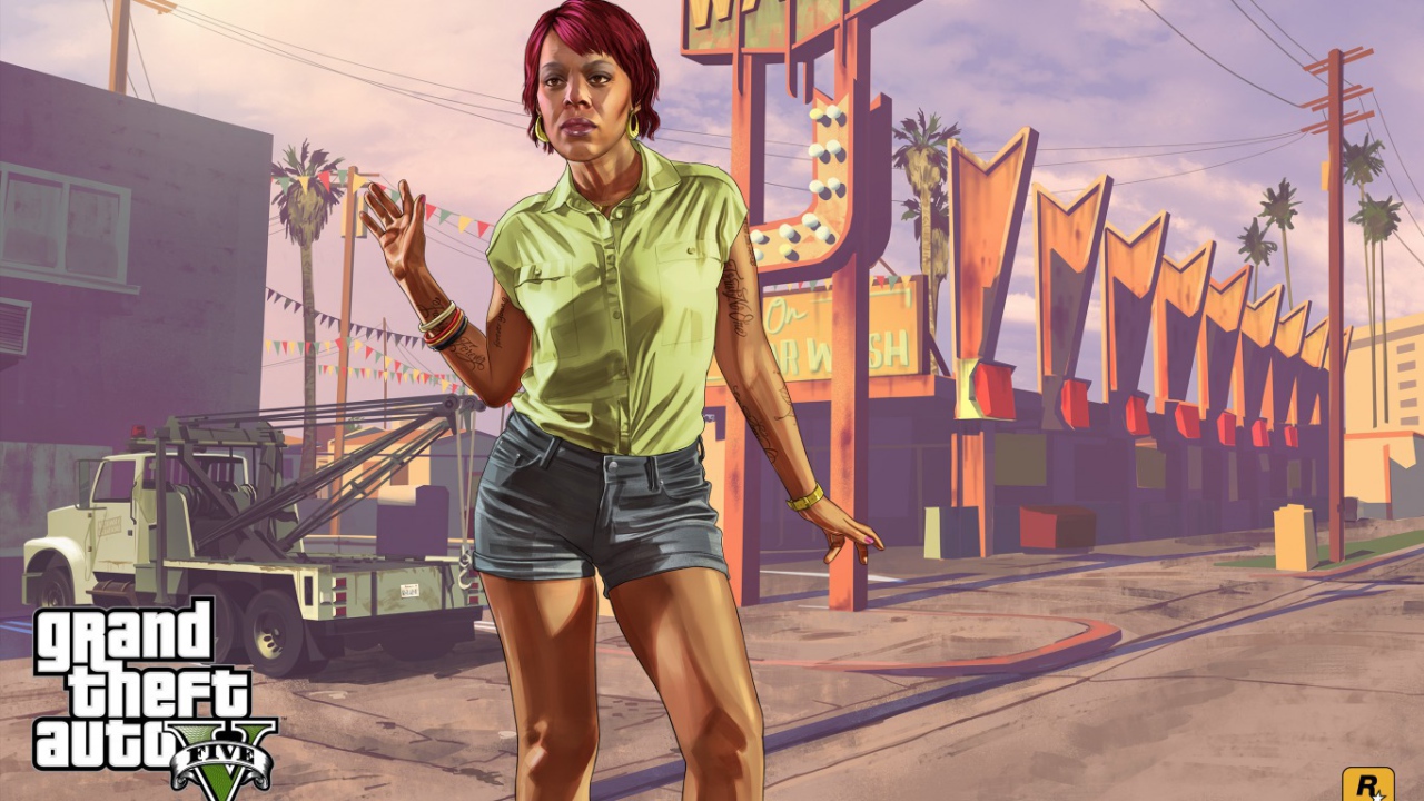Девушка в игре Grand Theft Auto V