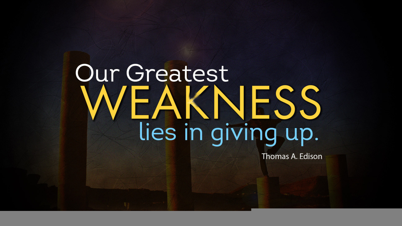 Наибольшая слабость - неверие в себя