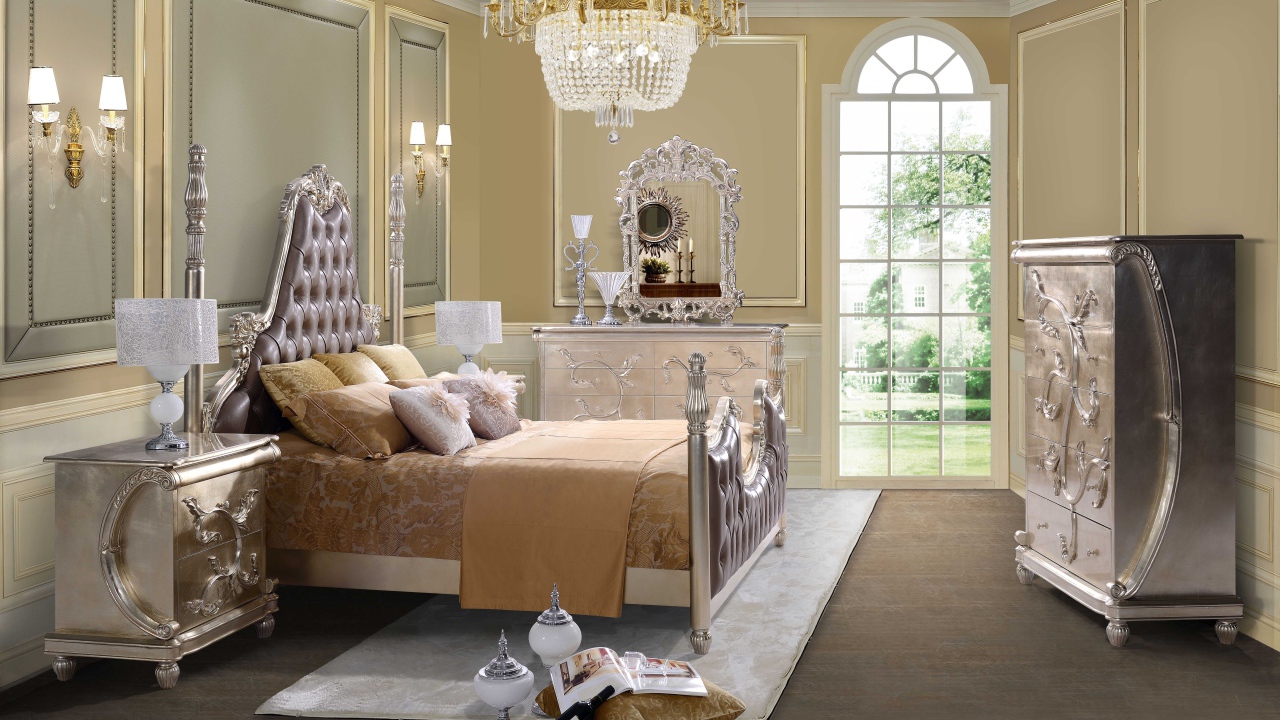 Окно до пола в спальне