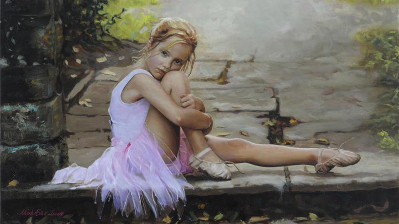 Юная балерина отдыхает