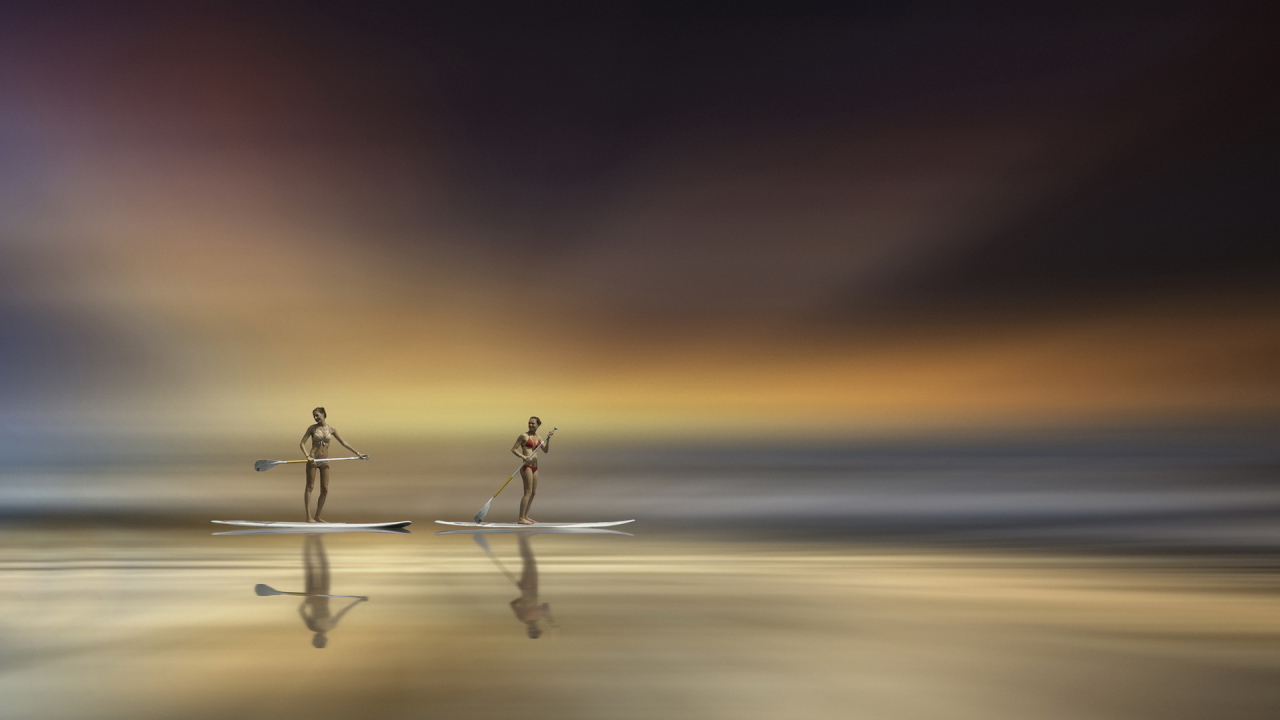 Девушки с веслами