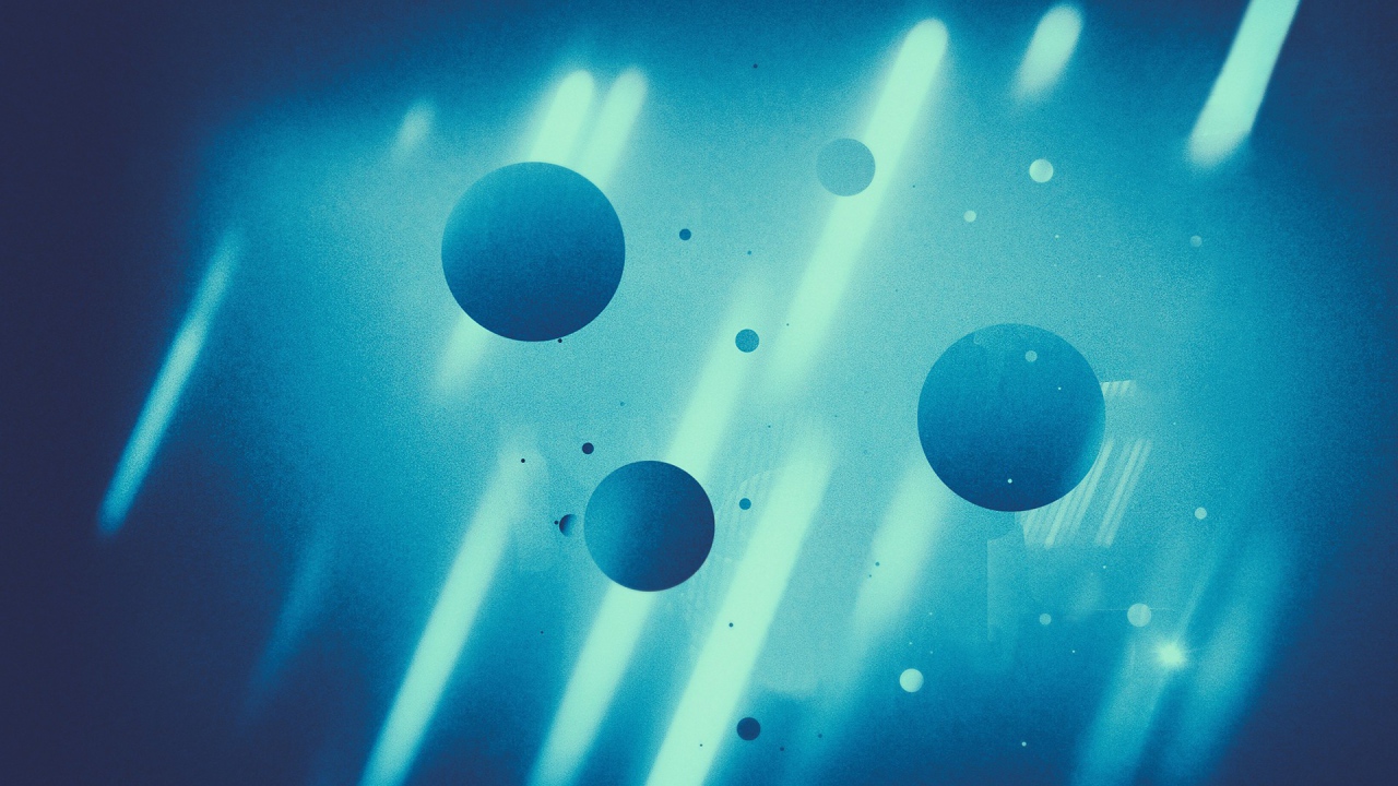 Абстрактные голубые сферы