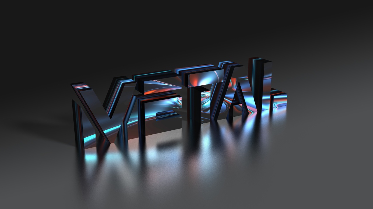 Надпись Металл, 3Д графика