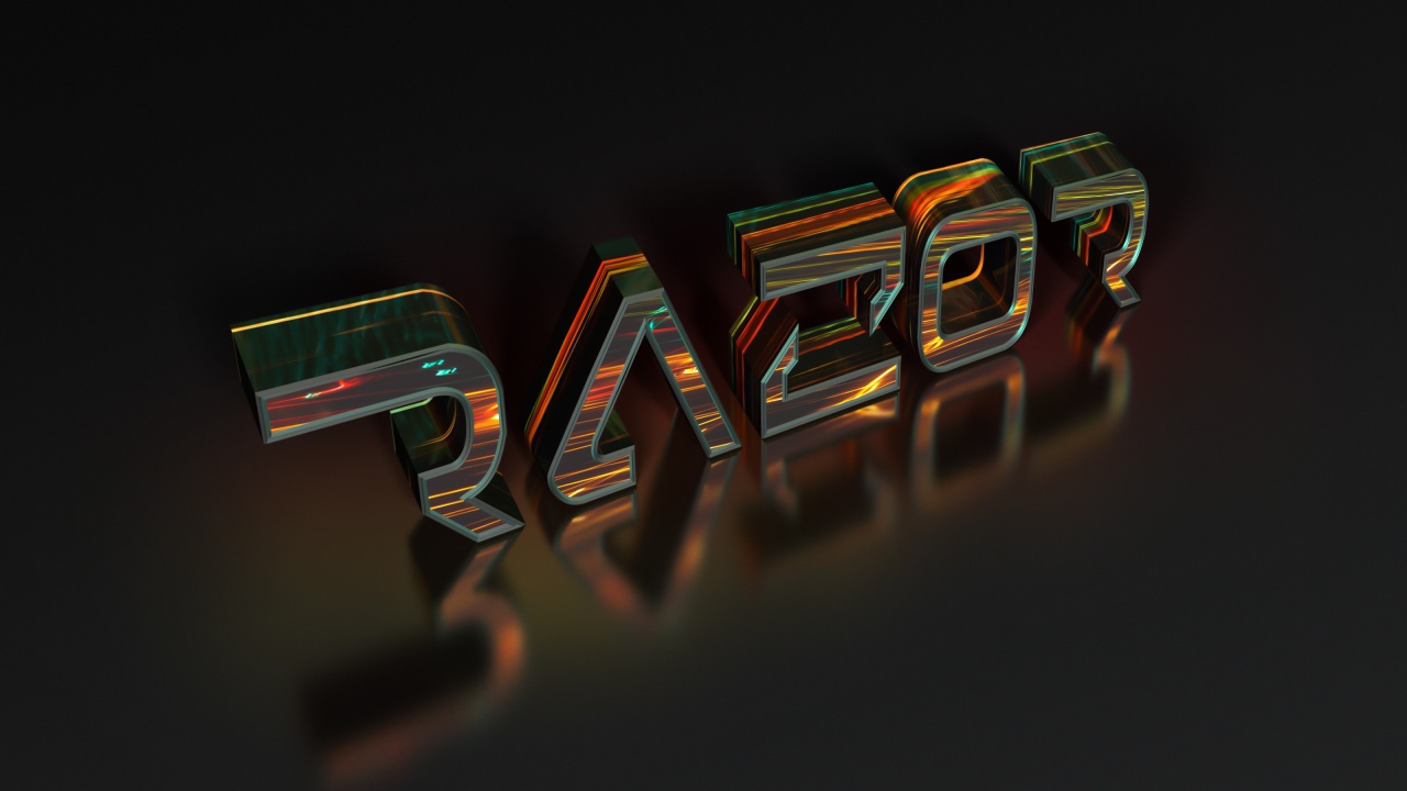 Надпись Razor, 3Д графика