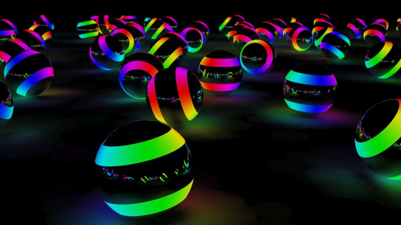 Радужные световые шары