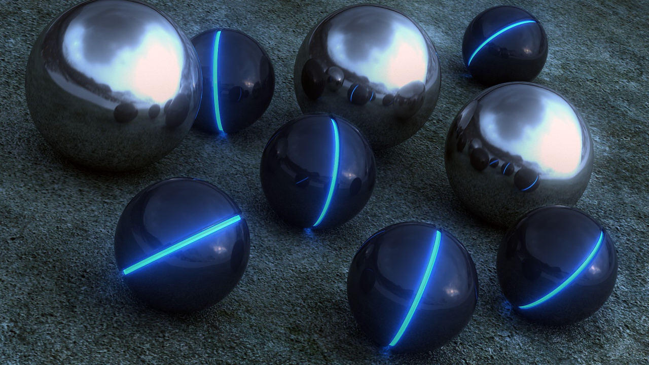 Сферы отражаются друг в друге