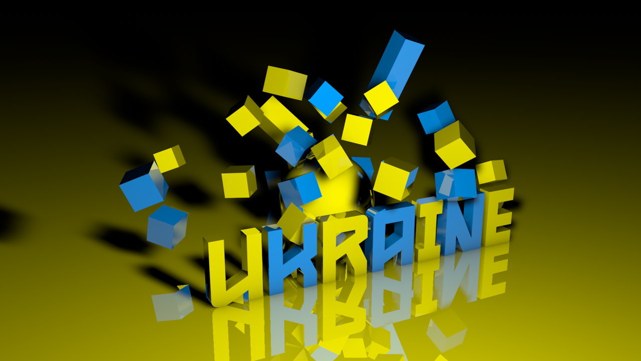 Слово из кубиков Украина
