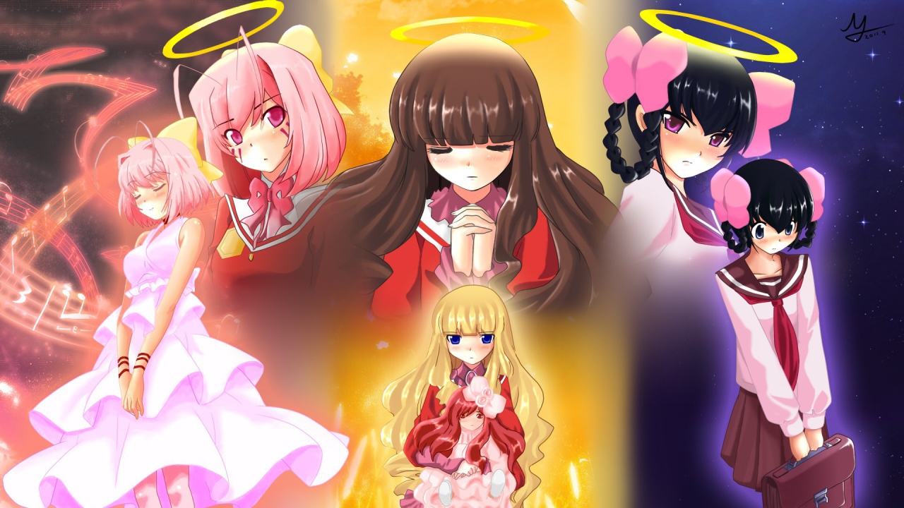 Ангелы в аниме Одному лишь Богу ведомый мир