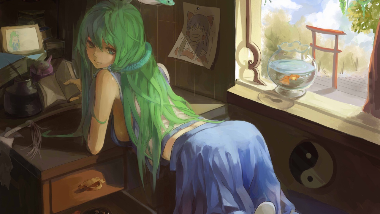 Девушка аниме Touhou Project