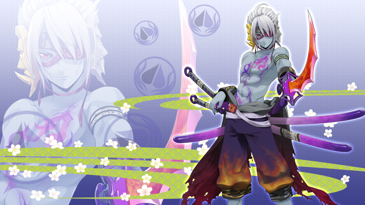 Синий парень из аниме Onigirl