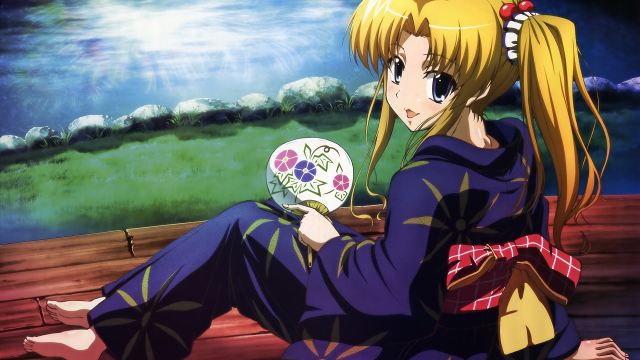 Девочка художница в аниме Эф - история воспоминаний