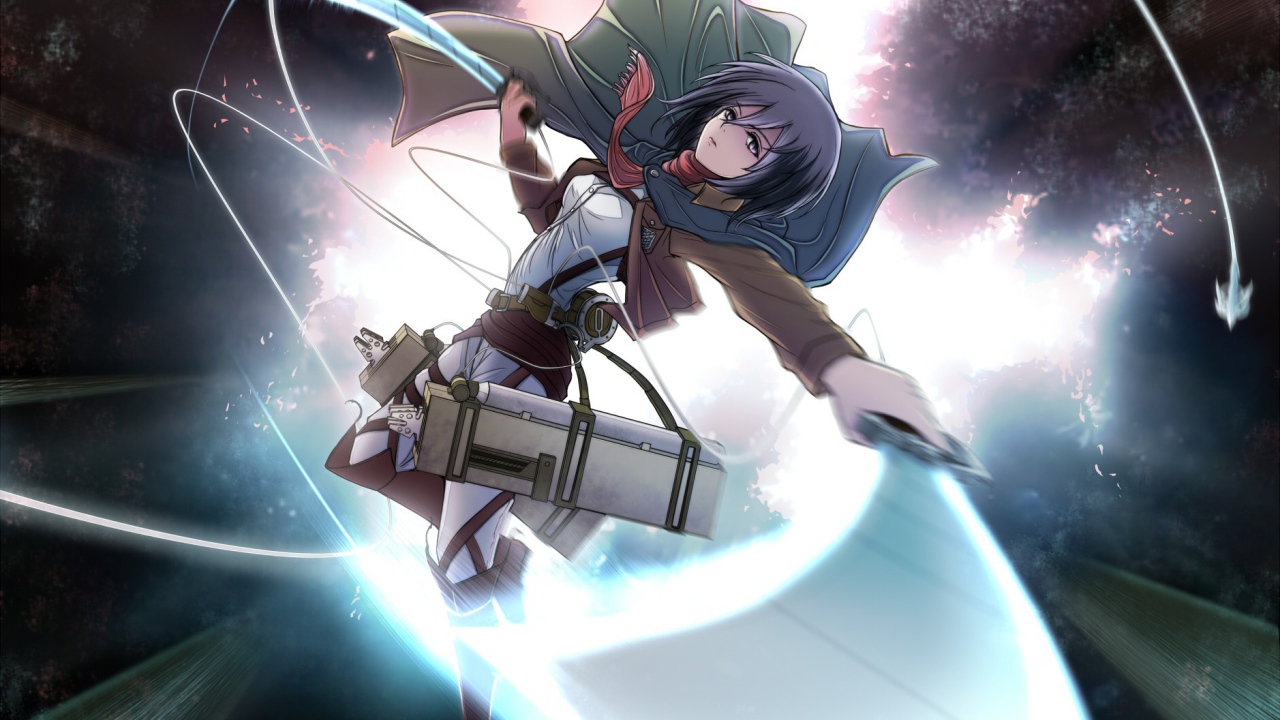 Девушка в полете, аниме Атака Титанов