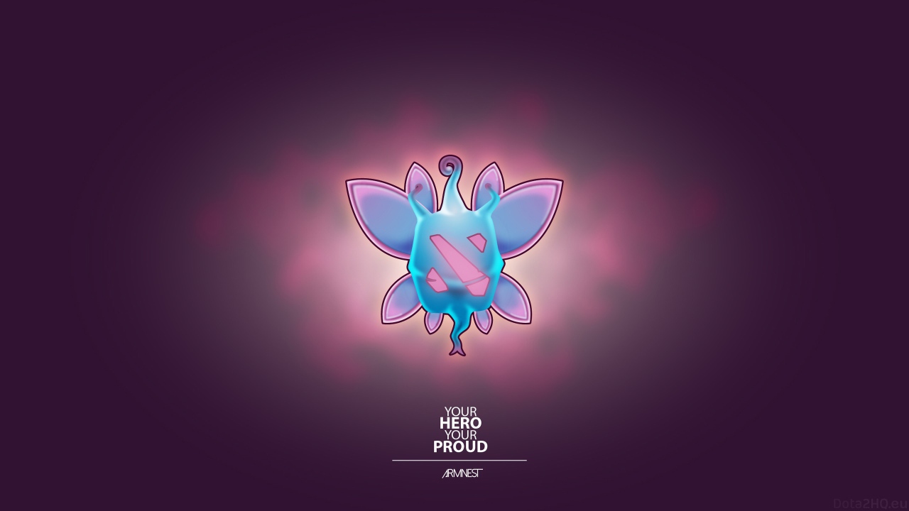 Герой аниме, фиолетовый фон