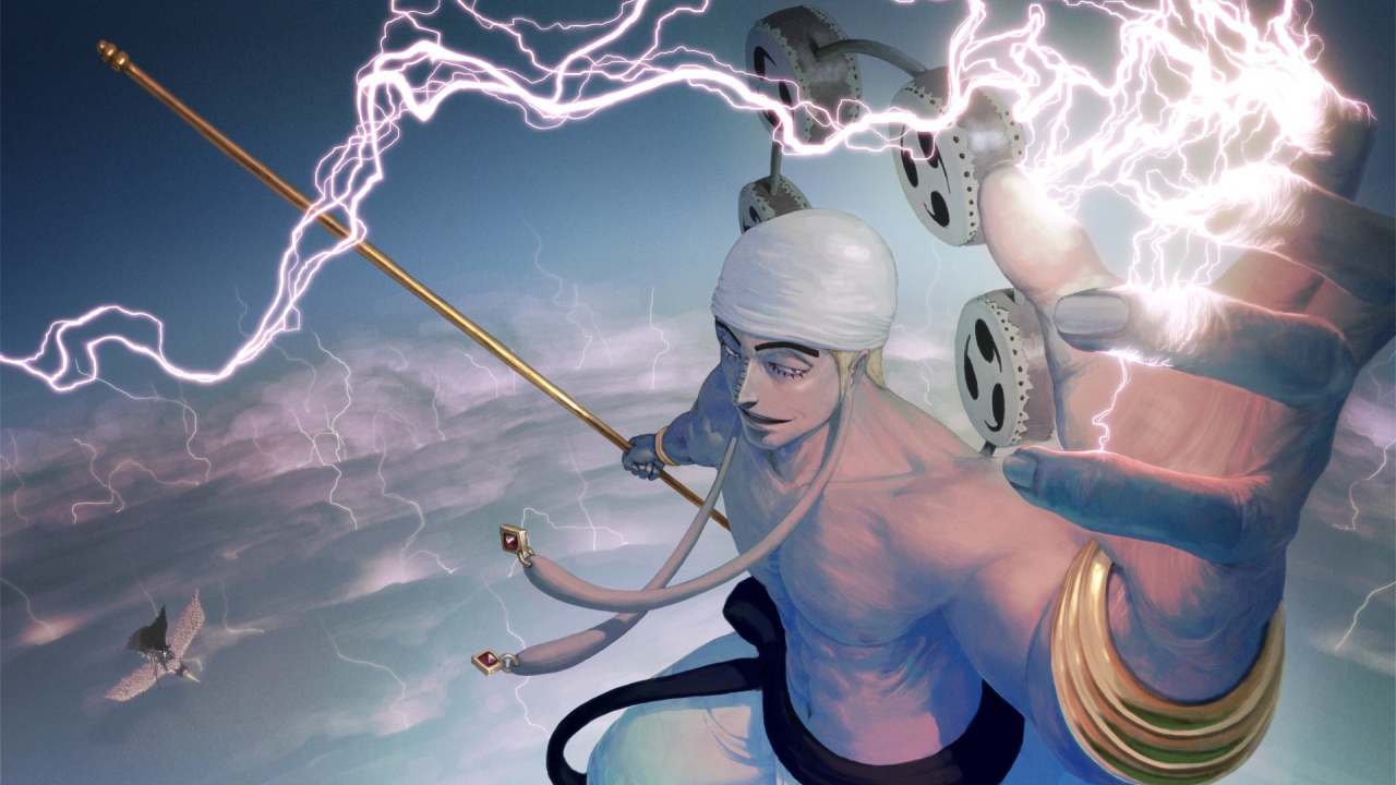 Властитель молний Энель из аниме Большой куш