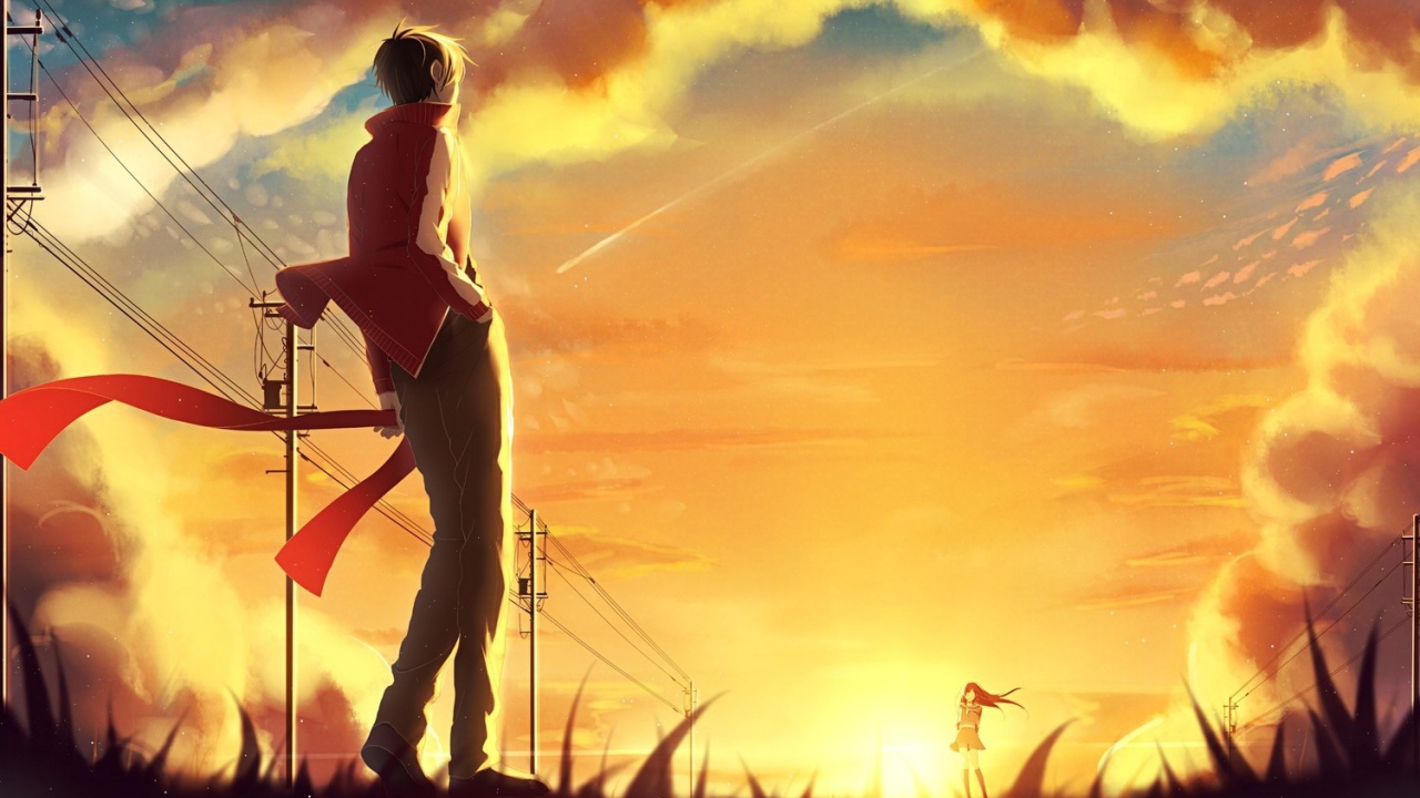 Встреча на закате в аниме Kagerou Project