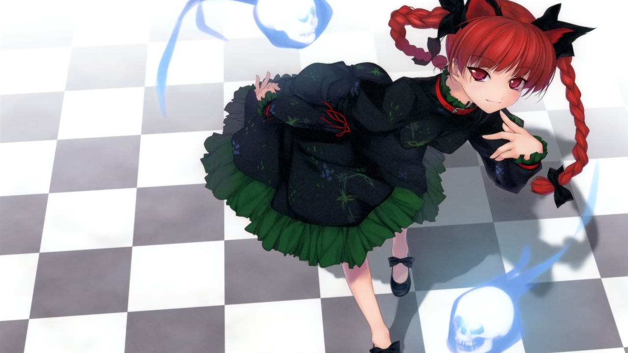 Рыжая девушка аниме с косами, Kaenbyou Rin