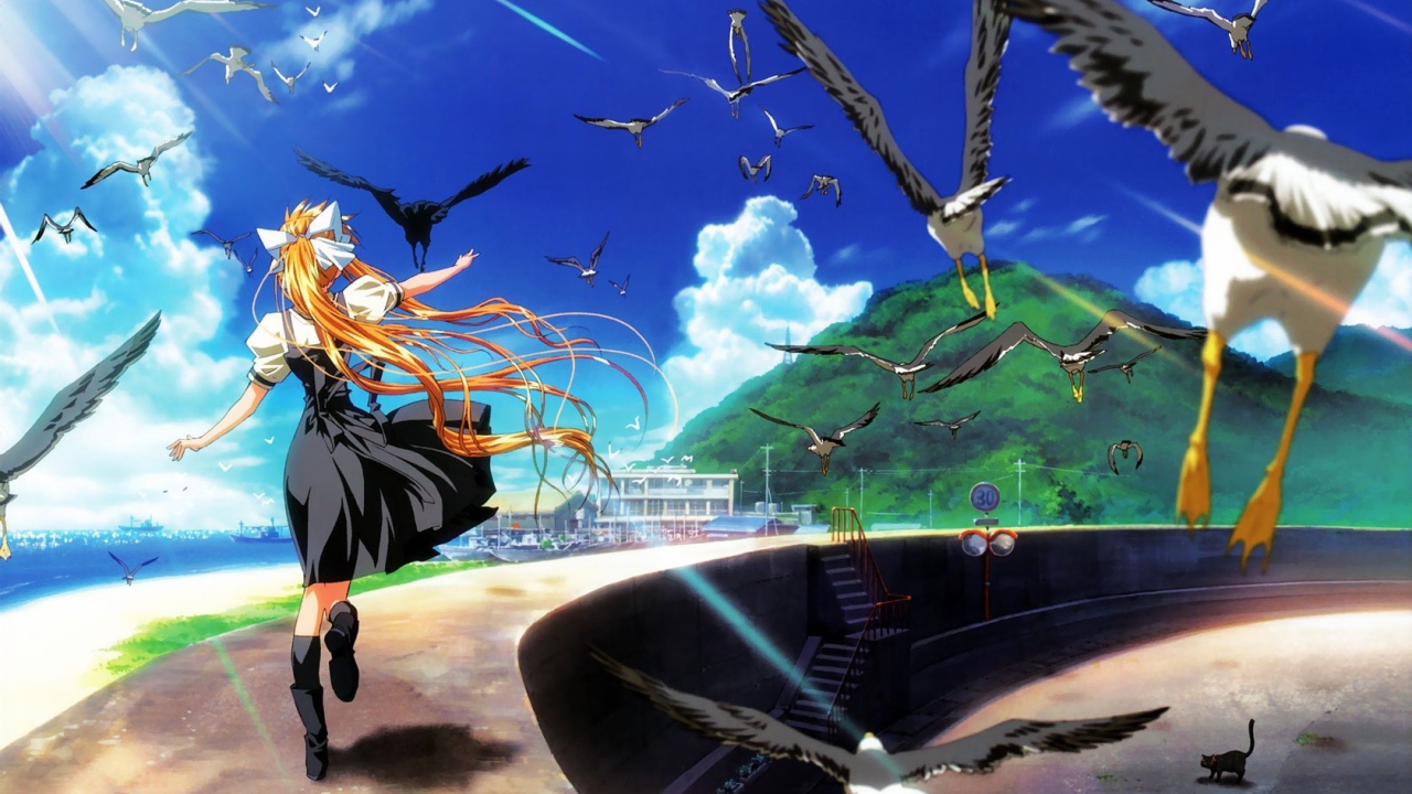 Бегущая девушка в аниме Высь ТВ