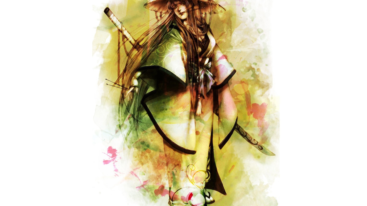 Японская девушка самурай