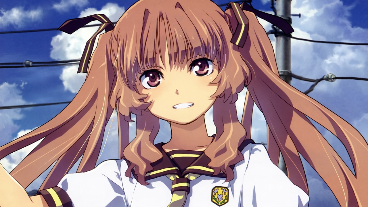 Школьница из аниме Ждём тебя летом