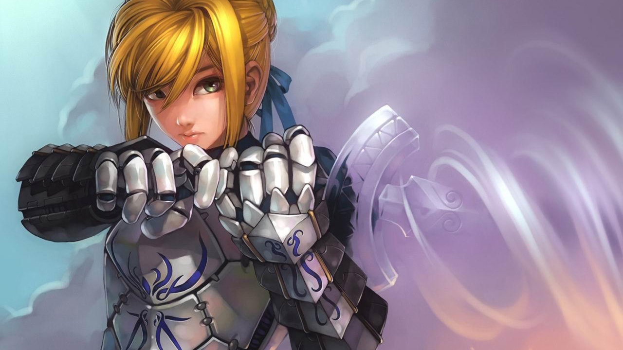 Девушка в доспехах, аниме Ночь прибытия