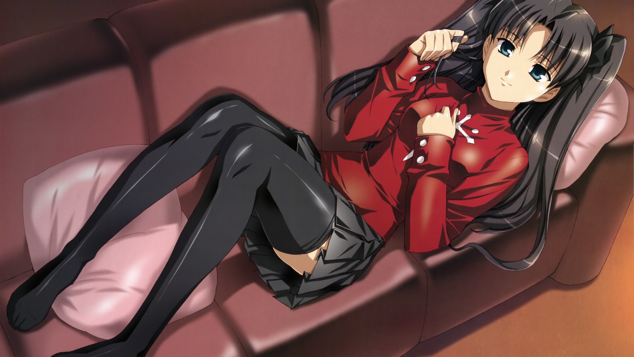 Девушка на диване, аниме Ночь прибытия