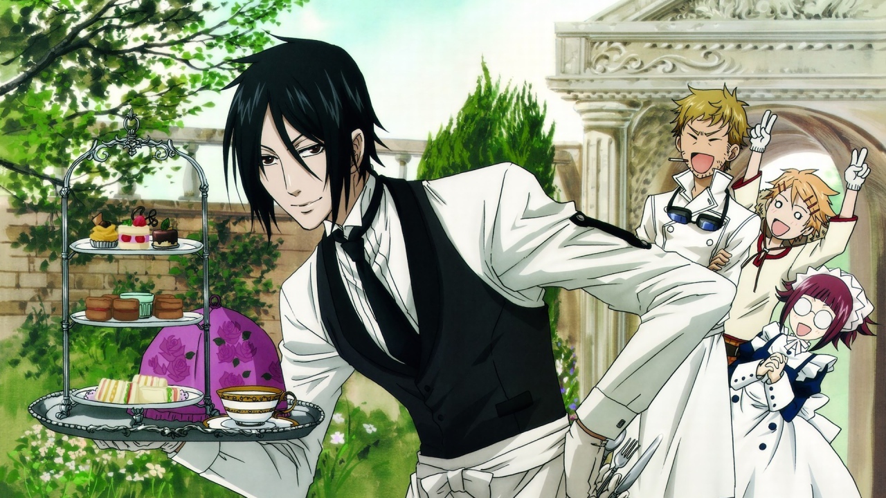 Официант в аниме Тёмный дворецкий