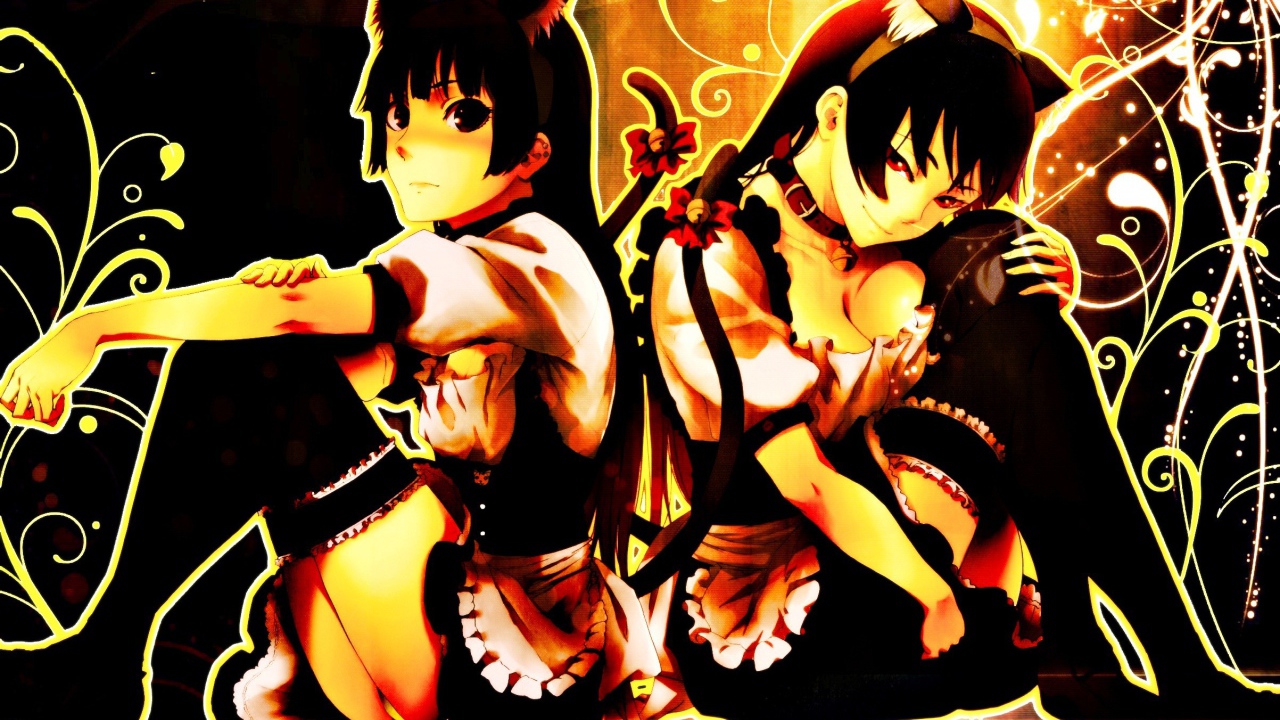 Две девушки из аниме Сумеречная дева и амнезия