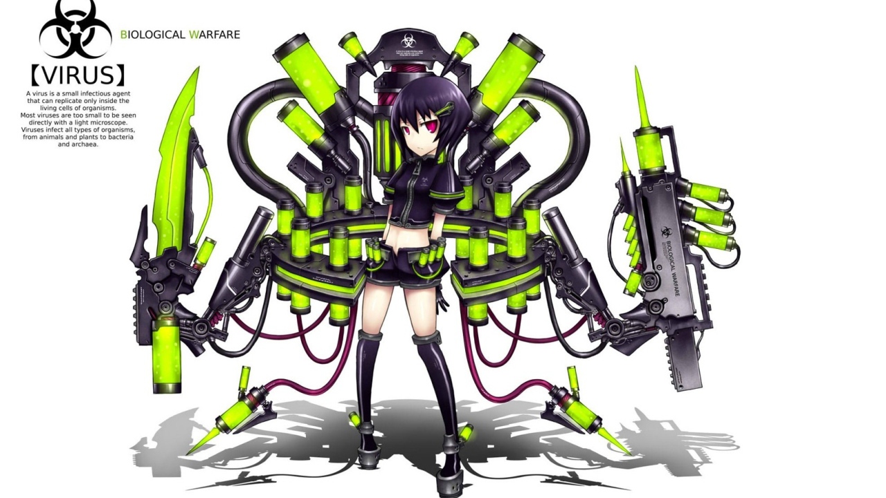Вирусное вооружение девушки Gia Anime