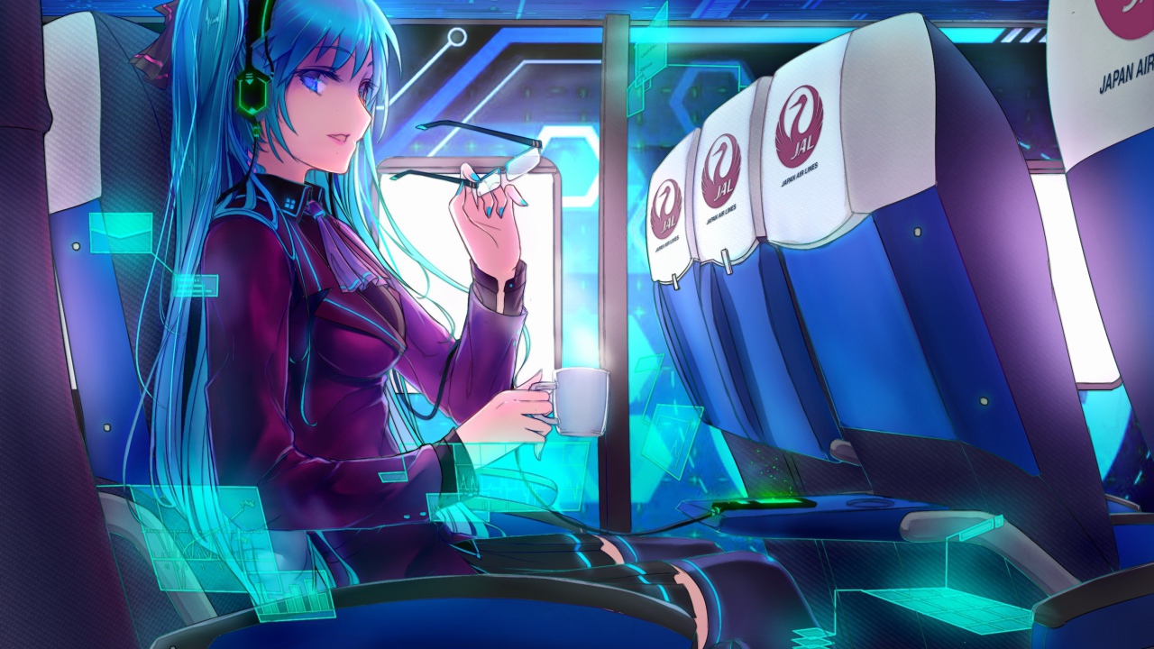 Вокалоид в салоне самолета, аниме Hatsune Miku