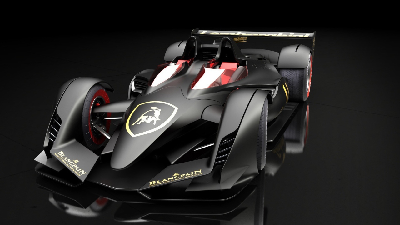 Черный болид для гонок Формула 1