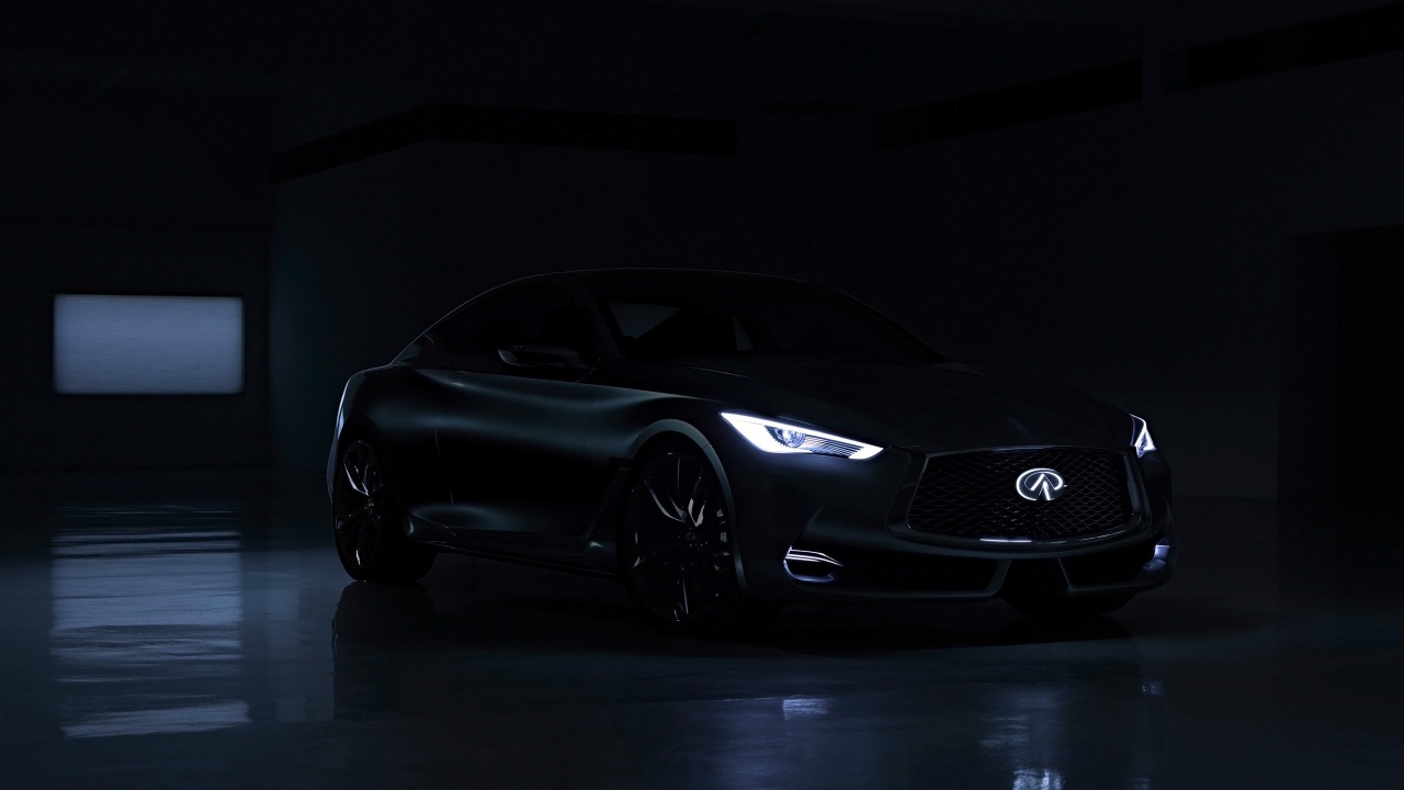 Черный Infiniti Q60 Coupe модель 2015 года