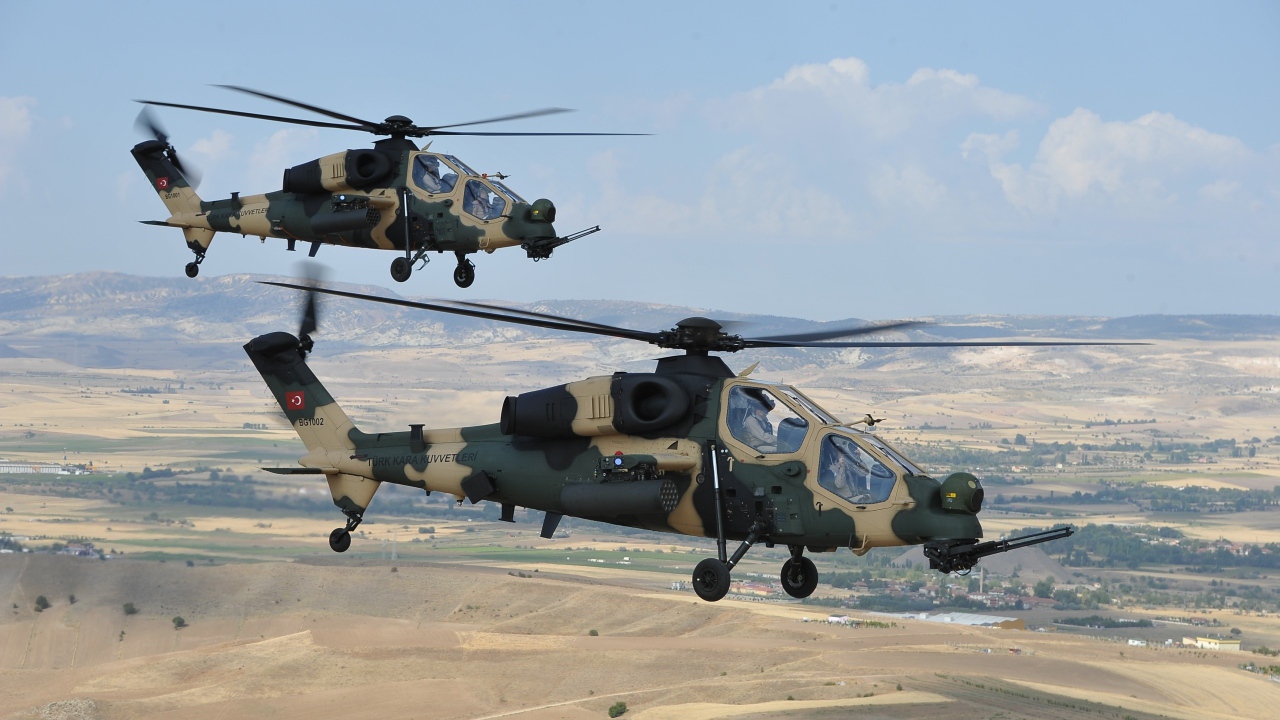 Два вертолета AgustaWestland T129 ВВС Турции